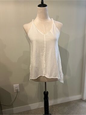 Michelle by Comune White V-Neck Sleeveless Tunic Top